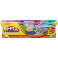 Пластилин Play-Doh, 4 банки (розовый, сиреневый, розовый и зеленый)